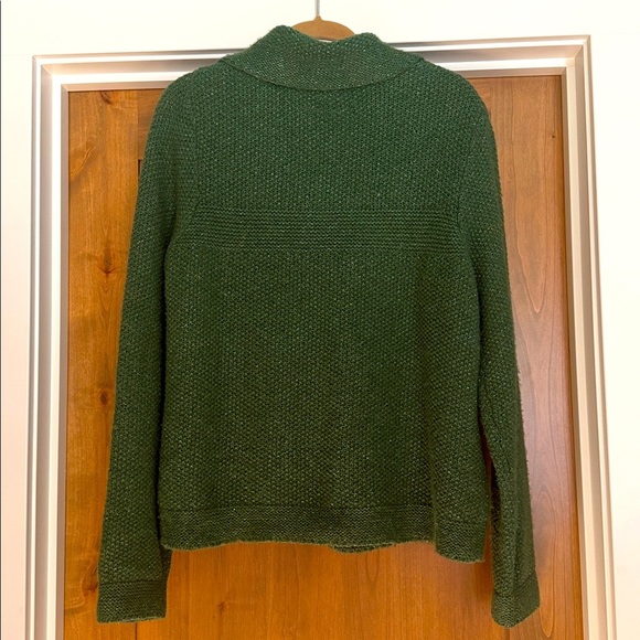 Charter Club Cardigan knit Sweater Womens XL Green Toggles Wool blend Preppy - Picture 2 of 12